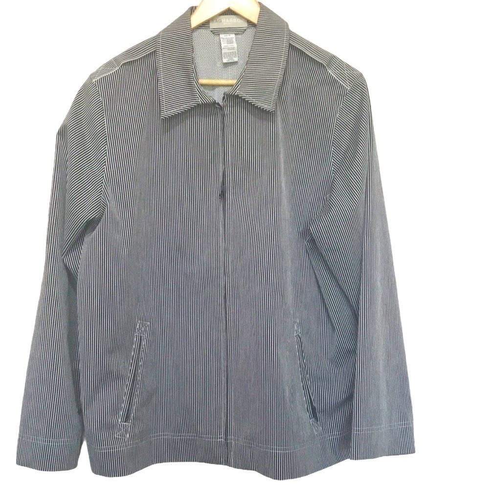 SAG Harbor Sport striped zip up jacket 18